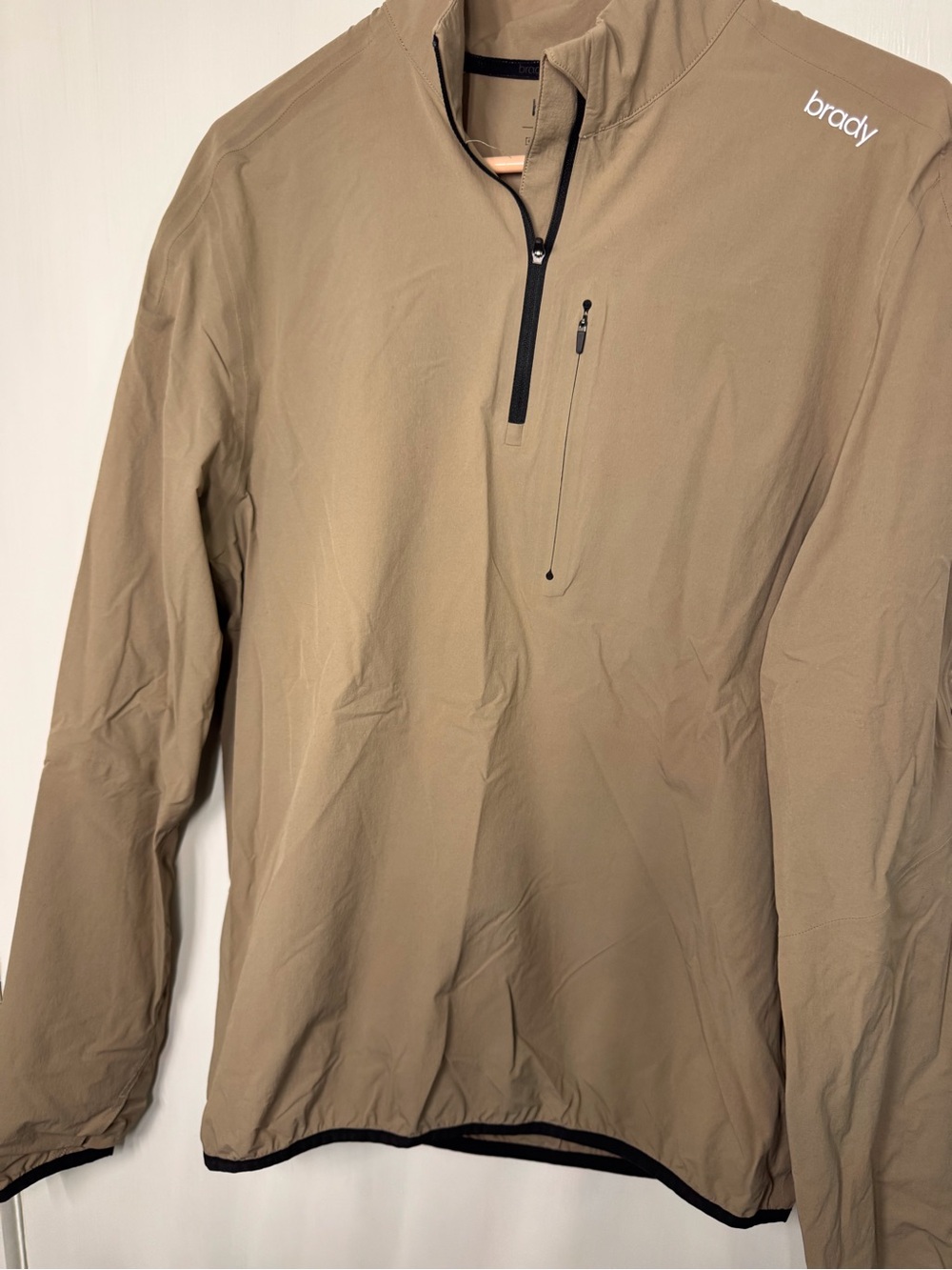 Brady Tan Lightweight Quarter-Zip Shirt Jacket